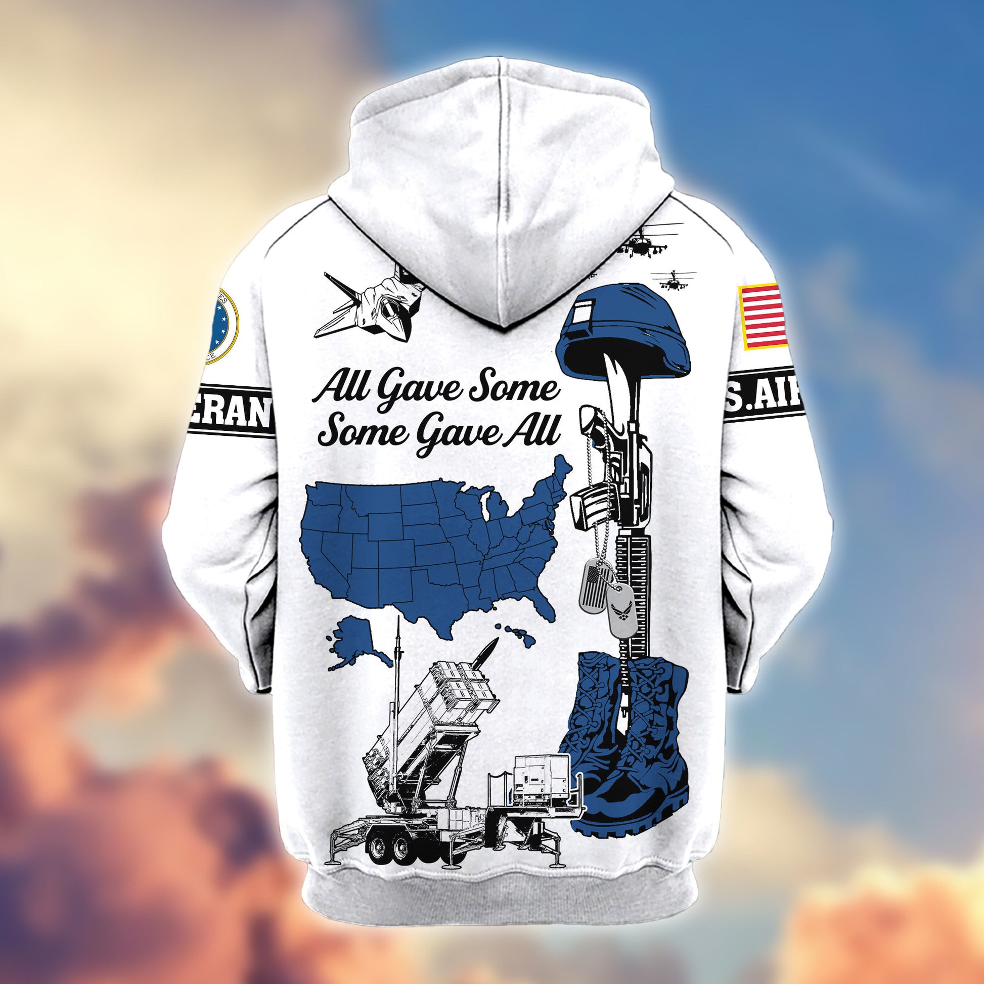 Premium USAF Zip Hoodie VPVC607904, Gifts For Air Force Veteran, Gifts On Father's Day, Veterans Day.