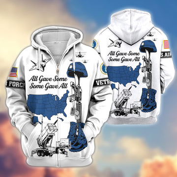Premium USAF Zip Hoodie VPVC607904, Gifts For Air Force Veteran, Gifts On Father's Day, Veterans Day.