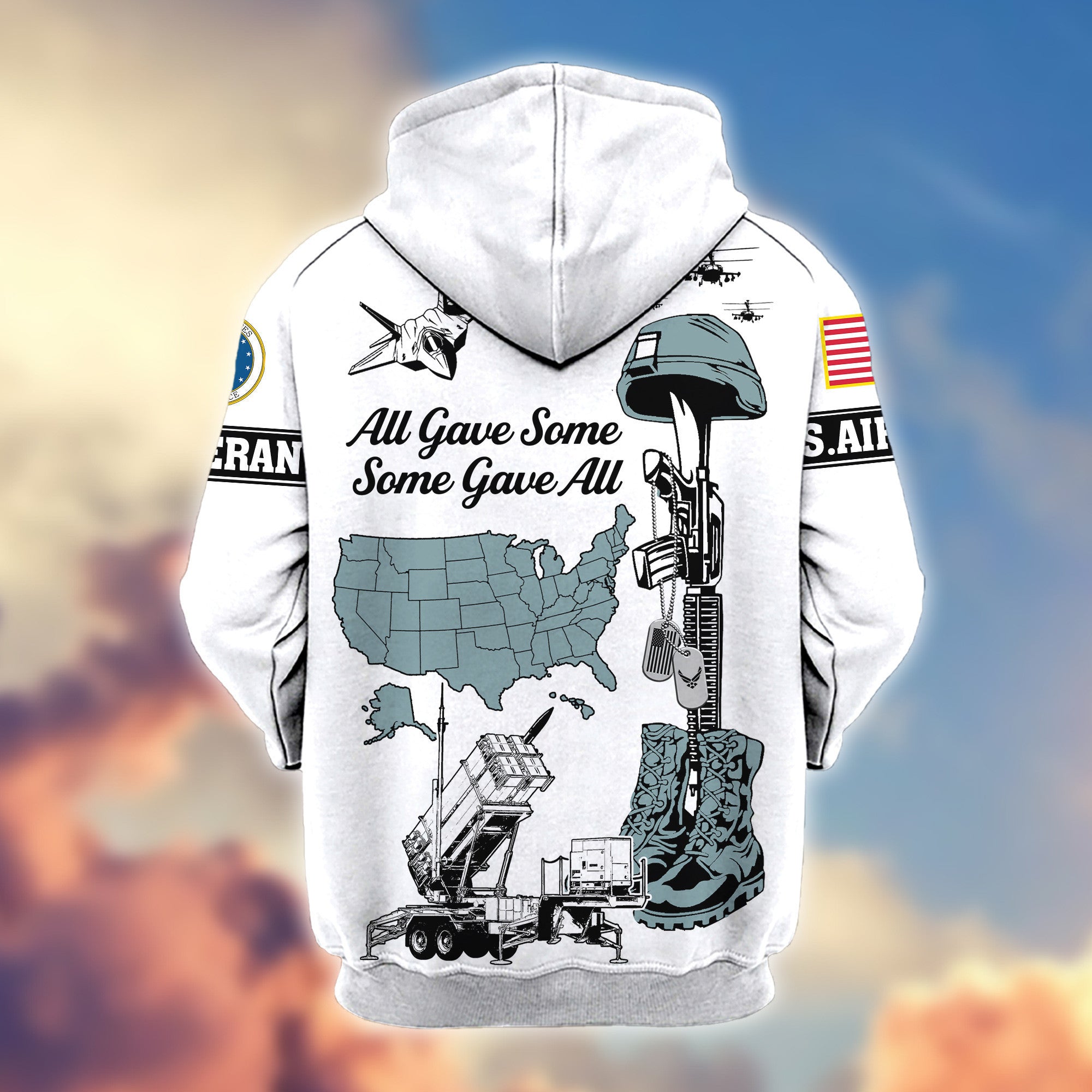 Premium USAF Zip Hoodie VPVC607912, Gifts For Air Force Veteran, Gifts On Father's Day, Veterans Day.