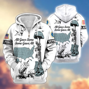 Premium USAF Zip Hoodie VPVC607912, Gifts For Air Force Veteran, Gifts On Father's Day, Veterans Day.