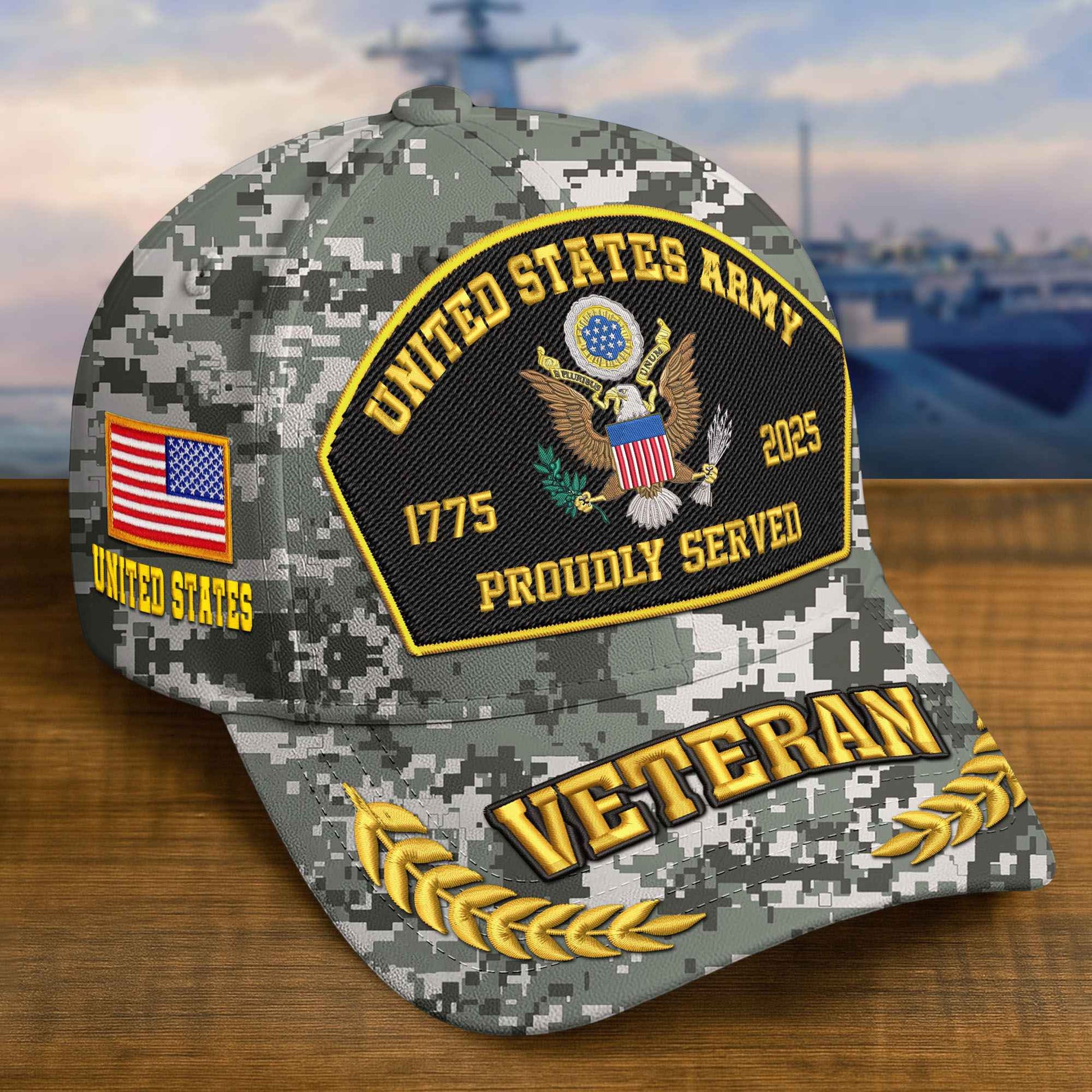 Premium 250th Anniversary Of The Army Embroidered Hats VPVC308902, Custom Name & Rank, Gifts For Army Veteran, Gifts On Father's Day, Veterans Day.