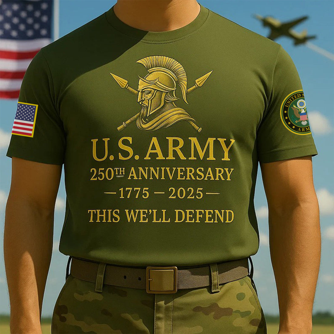 Premium 250th Anniversary Of The Army T-Shirt VPVC930013, Gifts For Army Veteran, Gifts On Father's Day, Veterans Day.