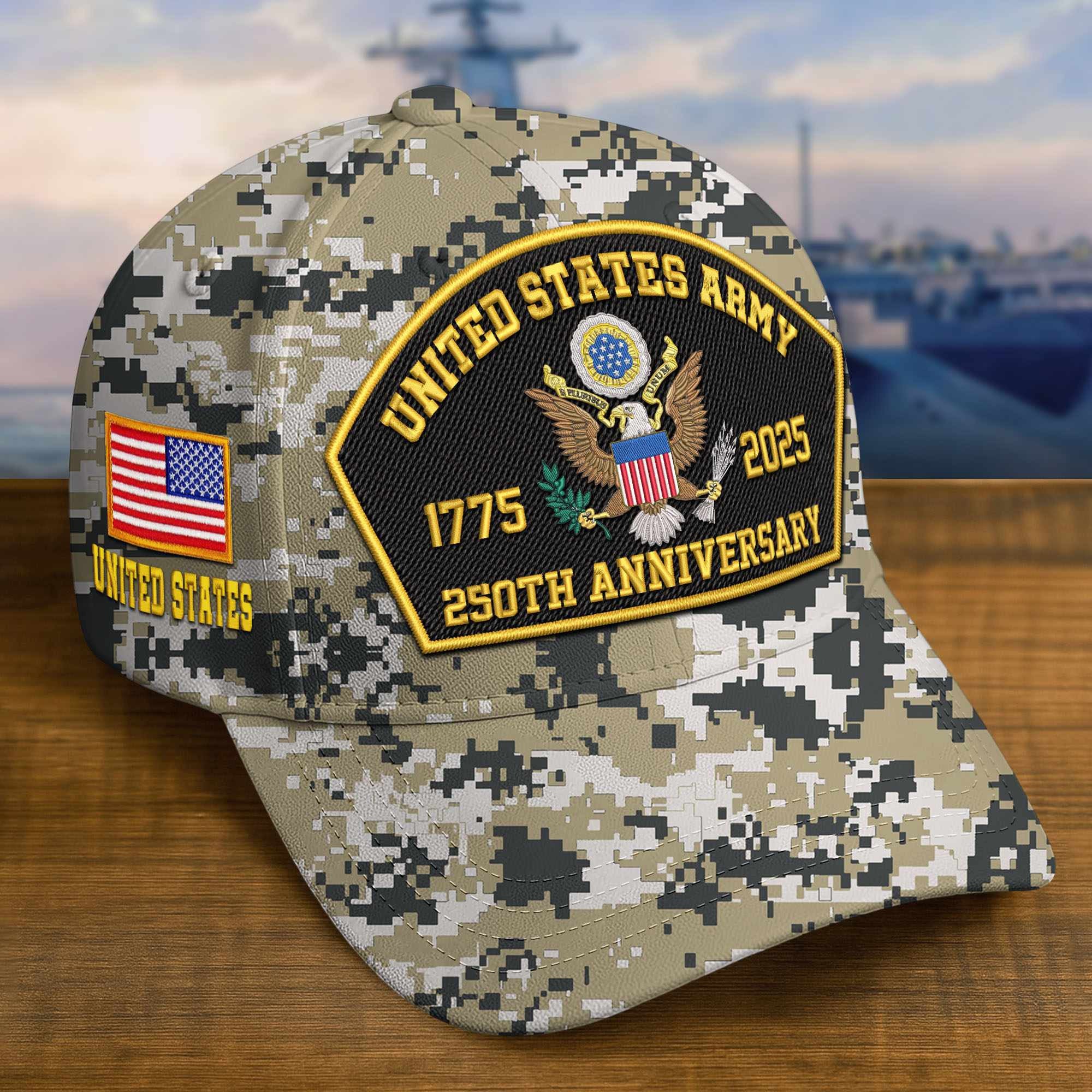 Premium 250th Anniversary Of The Army Embroidered Hats VPVC309101, Custom Name & Rank, Gifts For Army Veteran, Gifts On Father's Day, Veterans Day.