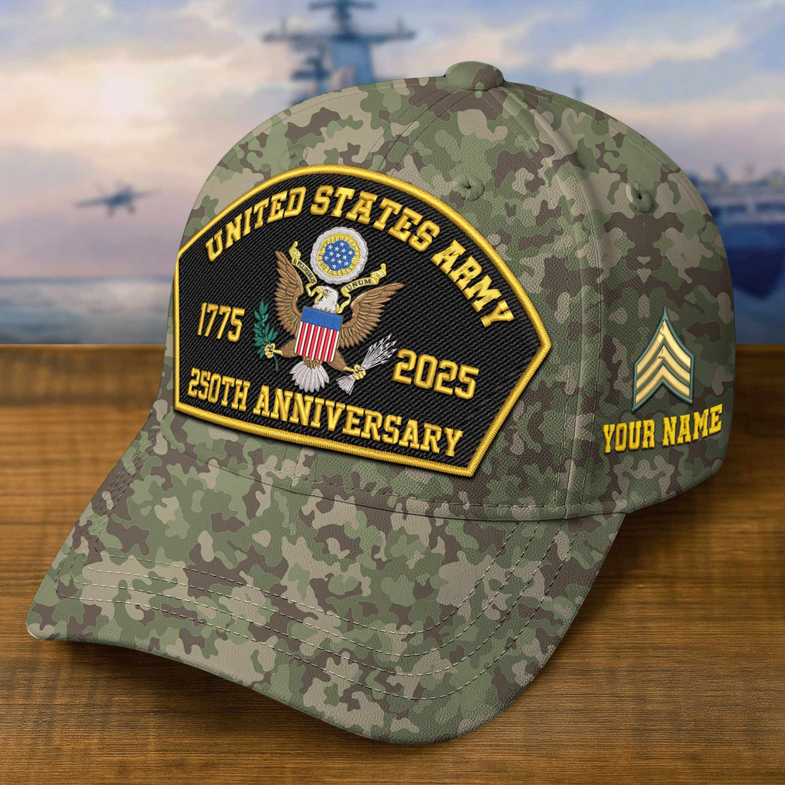 Premium 250th Anniversary Of The Army Embroidered Hats VPVC309103, Custom Name & Rank, Gifts For Army Veteran, Gifts On Father's Day, Veterans Day.