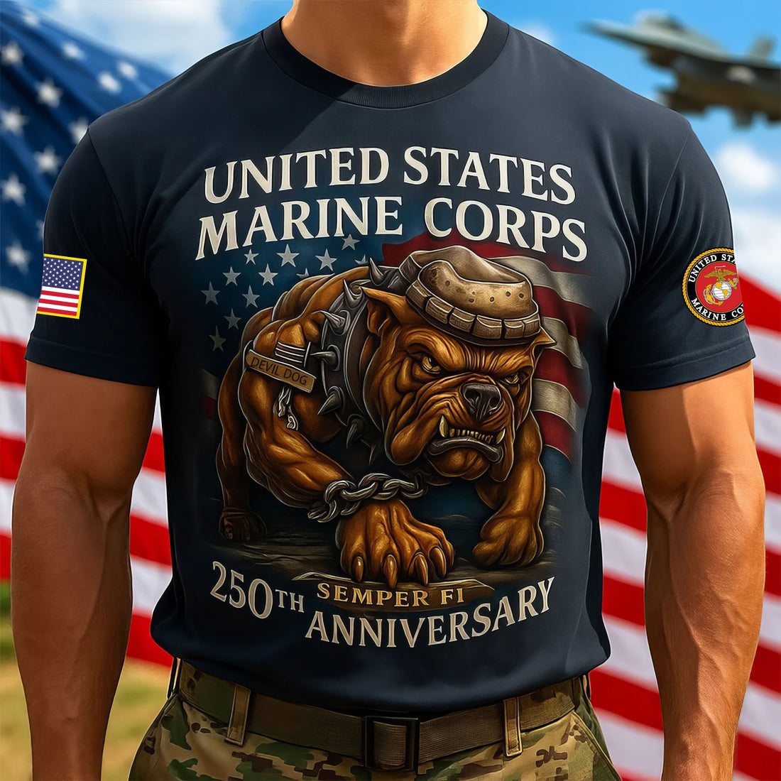 Premium USMC T-Shirt VPVC930262, 250th Anniversary Marine Corps Shirt, Gifts For Marine Veteran, Gifts On Father's Day, Veterans Day.