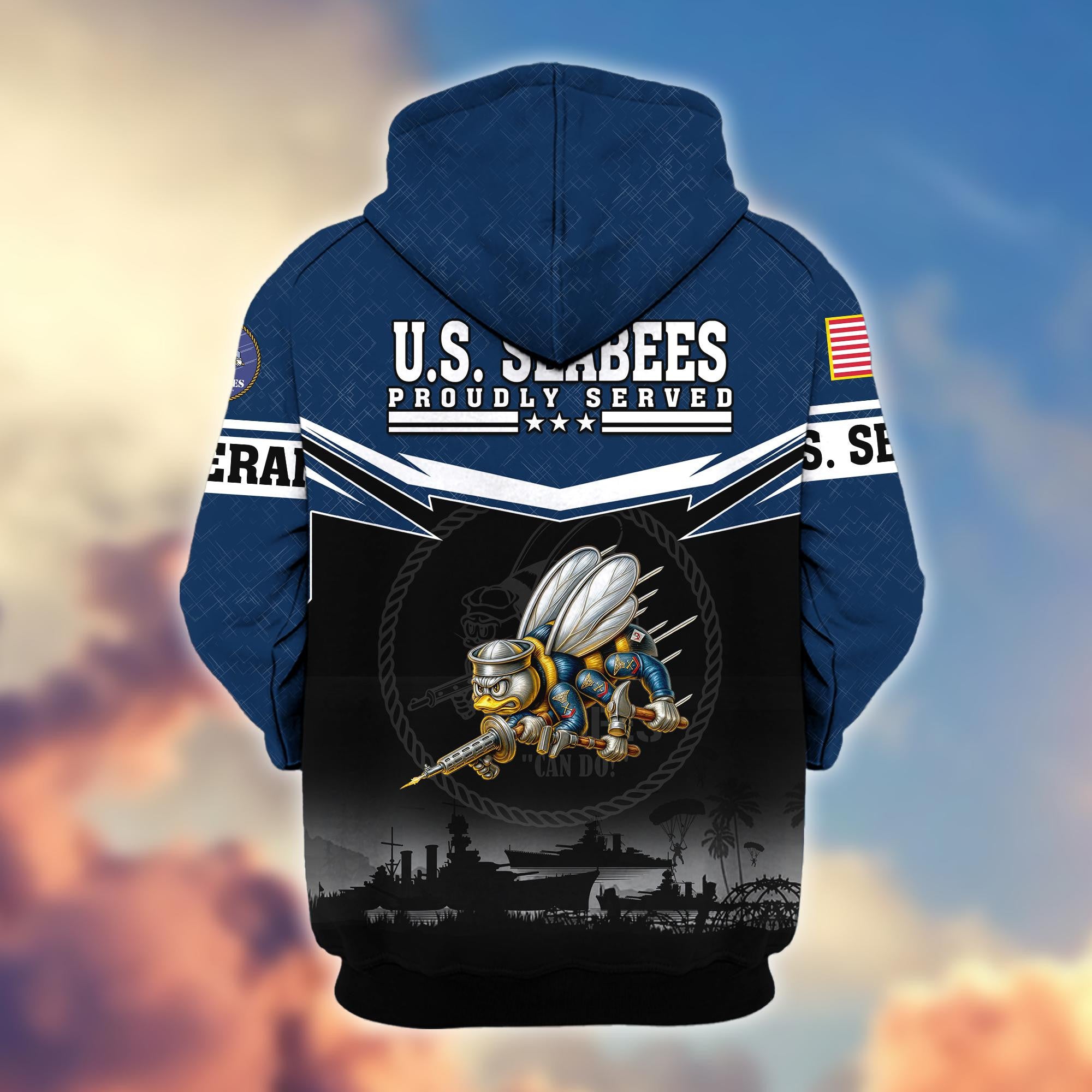 Premium US Veterans Zip Hoodie BPHN131011, Gifts For US Veterans, Gifts On Father's Day, Veterans Day.