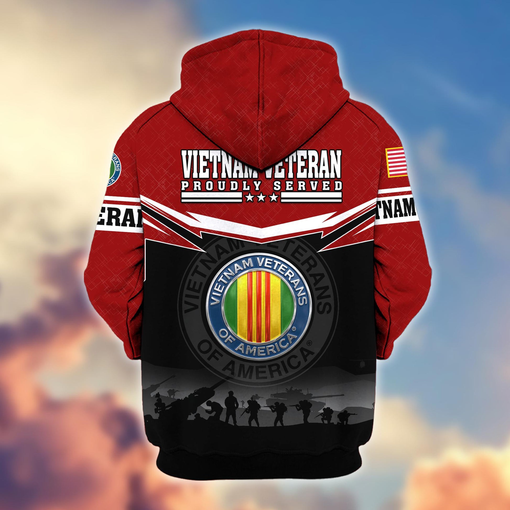 Premium US Veterans Zip Hoodie BPHN131011, Gifts For US Veterans, Gifts On Father's Day, Veterans Day.